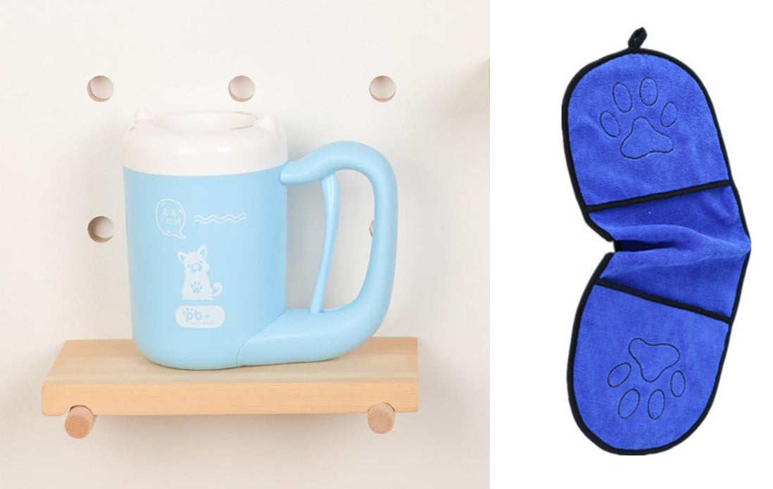 Taza para limpiar las patas de las mascotas