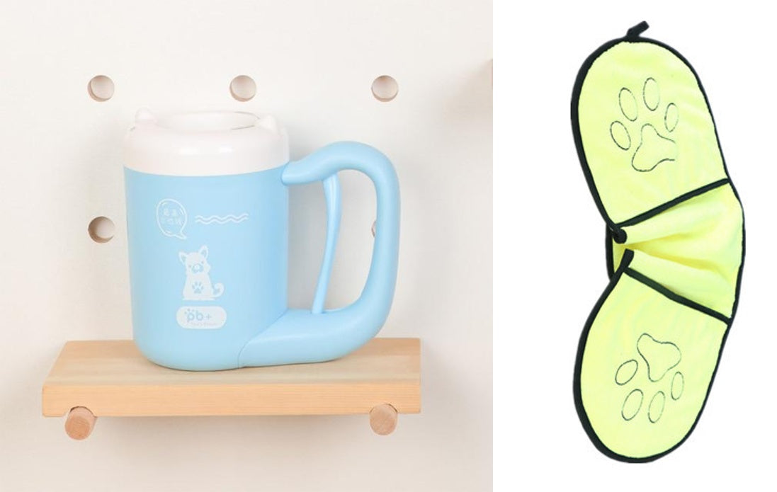 Taza para limpiar las patas de las mascotas