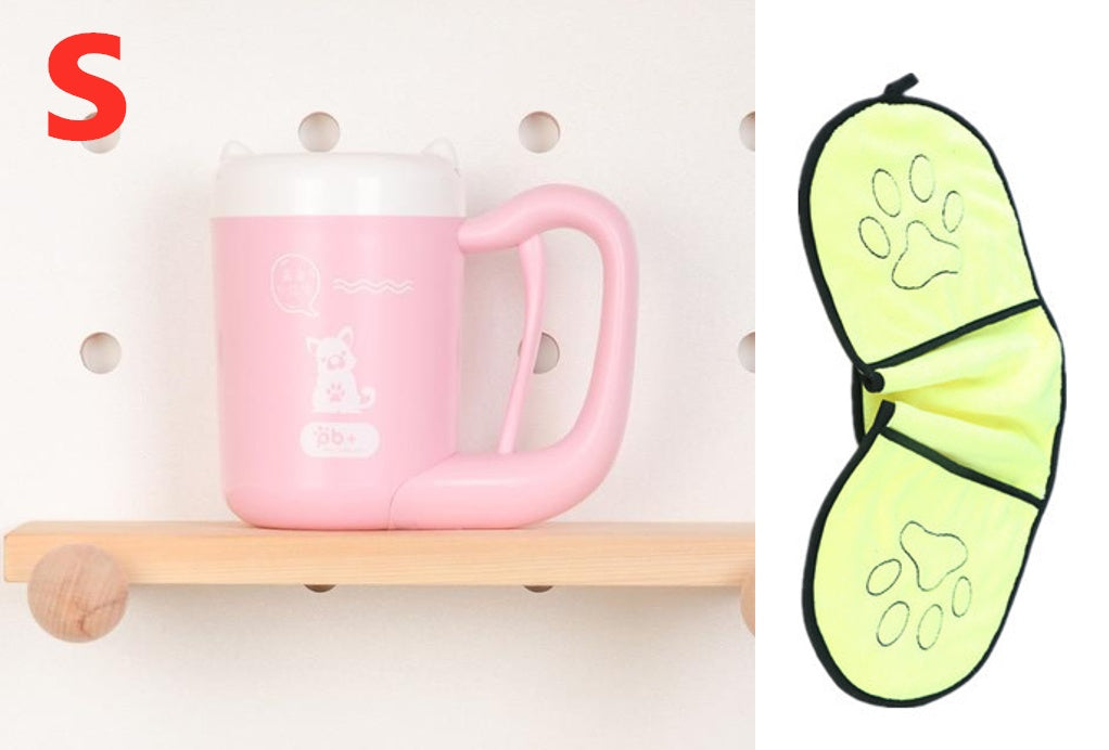 Taza para limpiar las patas de las mascotas