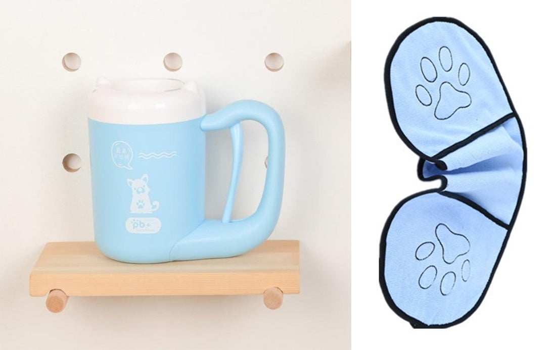 Taza para limpiar las patas de las mascotas