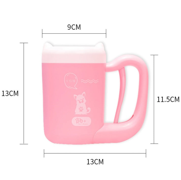Taza para limpiar las patas de las mascotas
