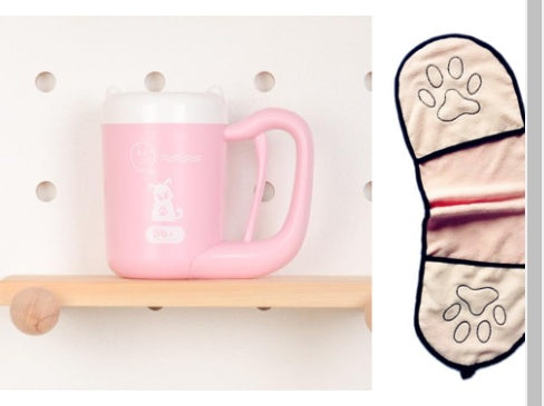 Taza para limpiar las patas de las mascotas