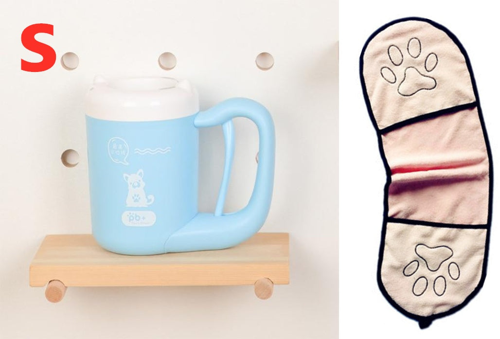 Taza para limpiar las patas de las mascotas