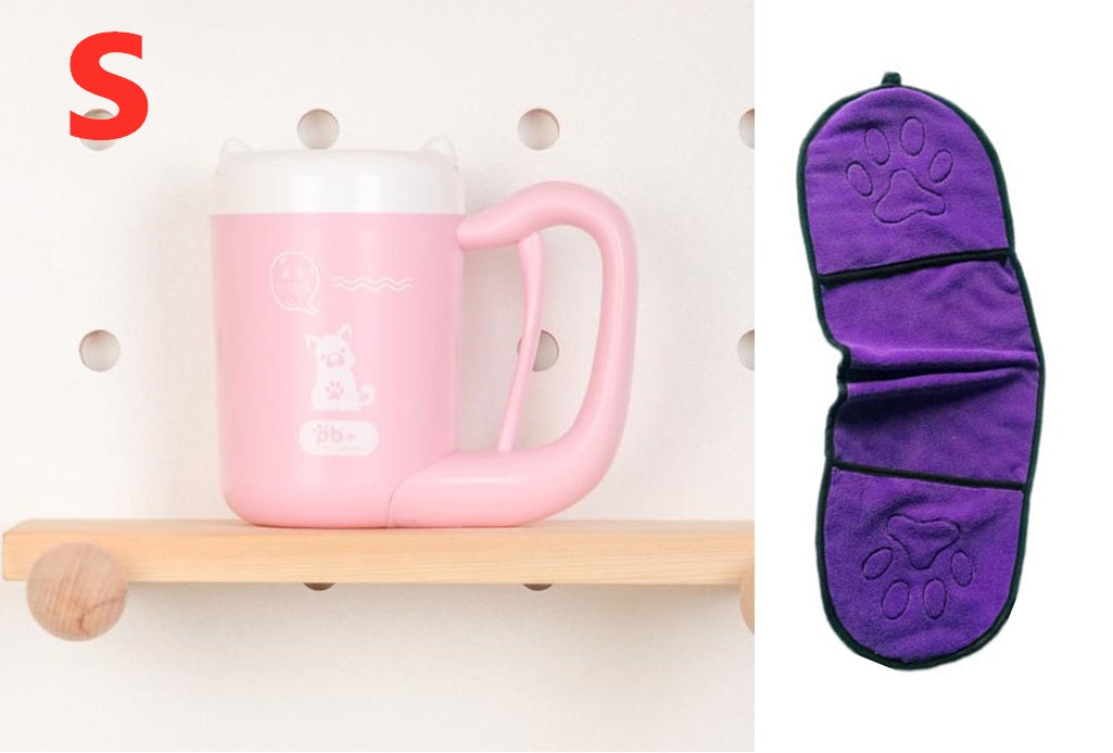 Taza para limpiar las patas de las mascotas