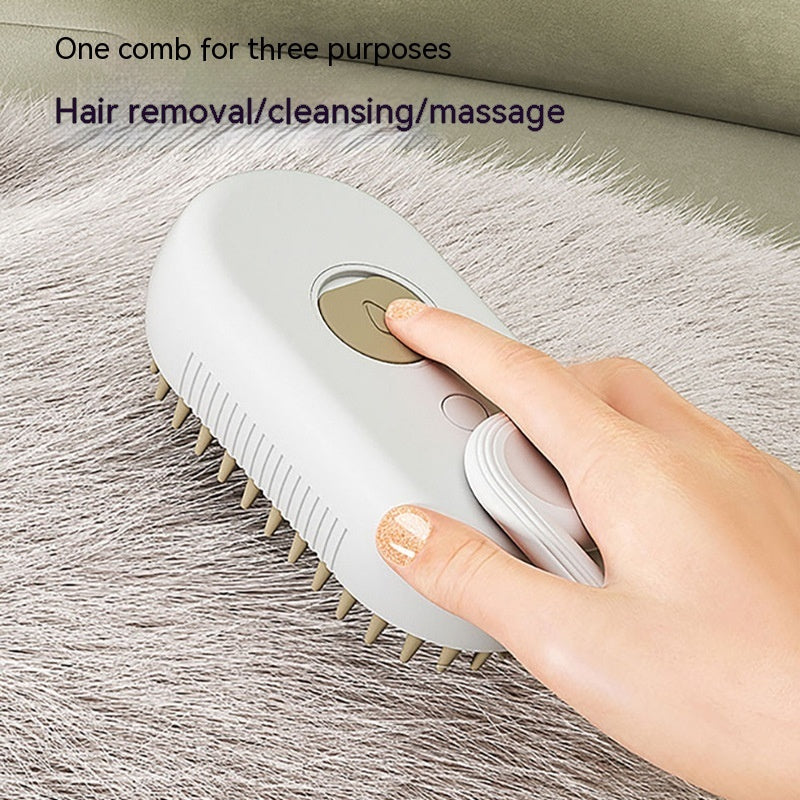 FurFresh Steam Brush: Electric Spray Cat Hair Brushes For Massage
