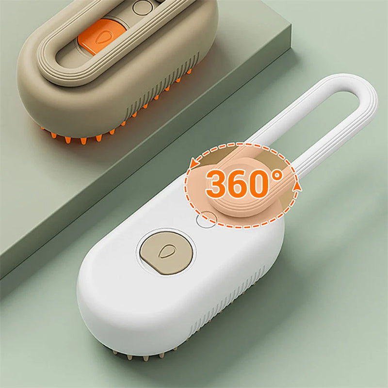 FurFresh Steam Brush: Electric Spray Cat Hair Brushes For Massage
