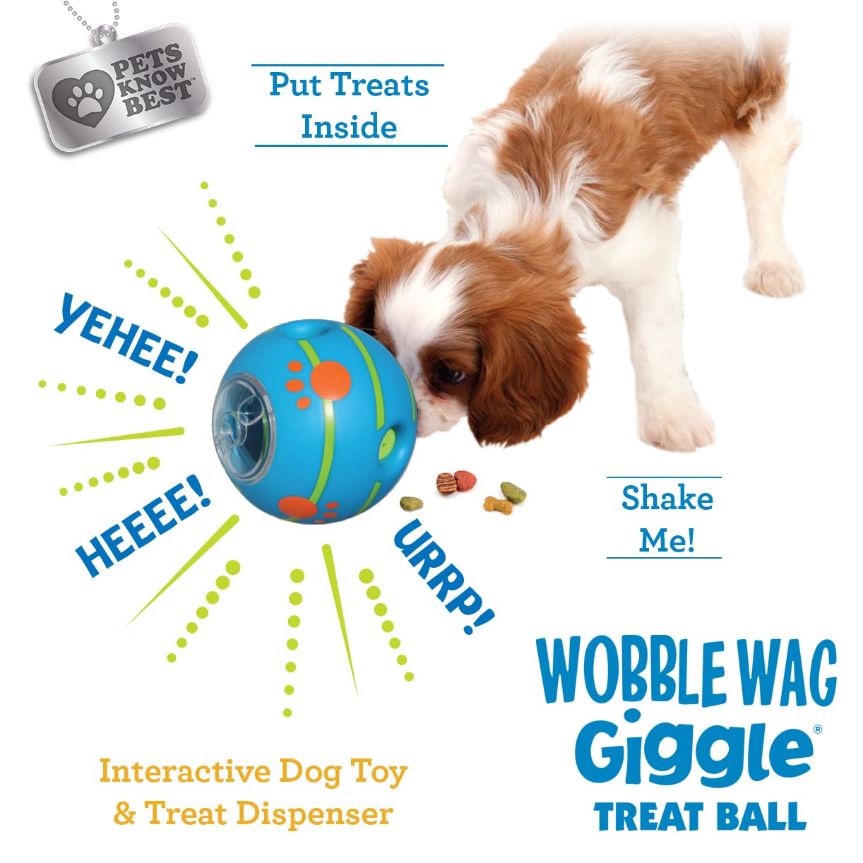 Wobble Wag Giggle Treat Ball- Interactive Dog Toy & Treat Dispenser