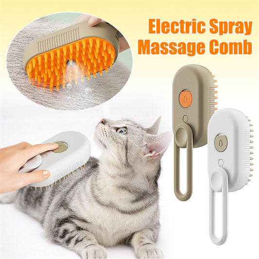 FurFresh Steam Brush: Electric Spray Cat Hair Brushes For Massage