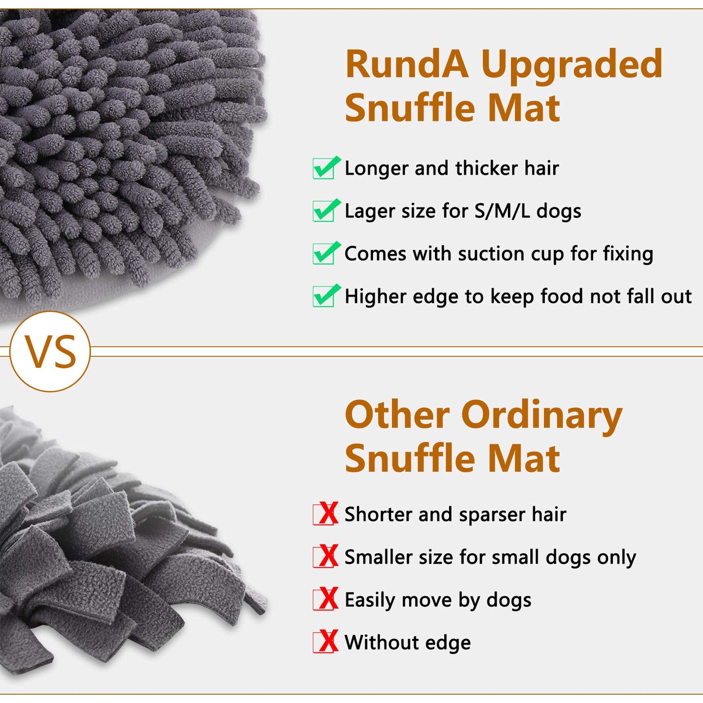 Snuffle Mat for Dogs, 17'' x 21'' Dog Sniffing Interactive Feeding Game Boredom, Puzzle Toys Encourages Natural Foraging Skills and Stress Relief Small/Medium/Large Dogs