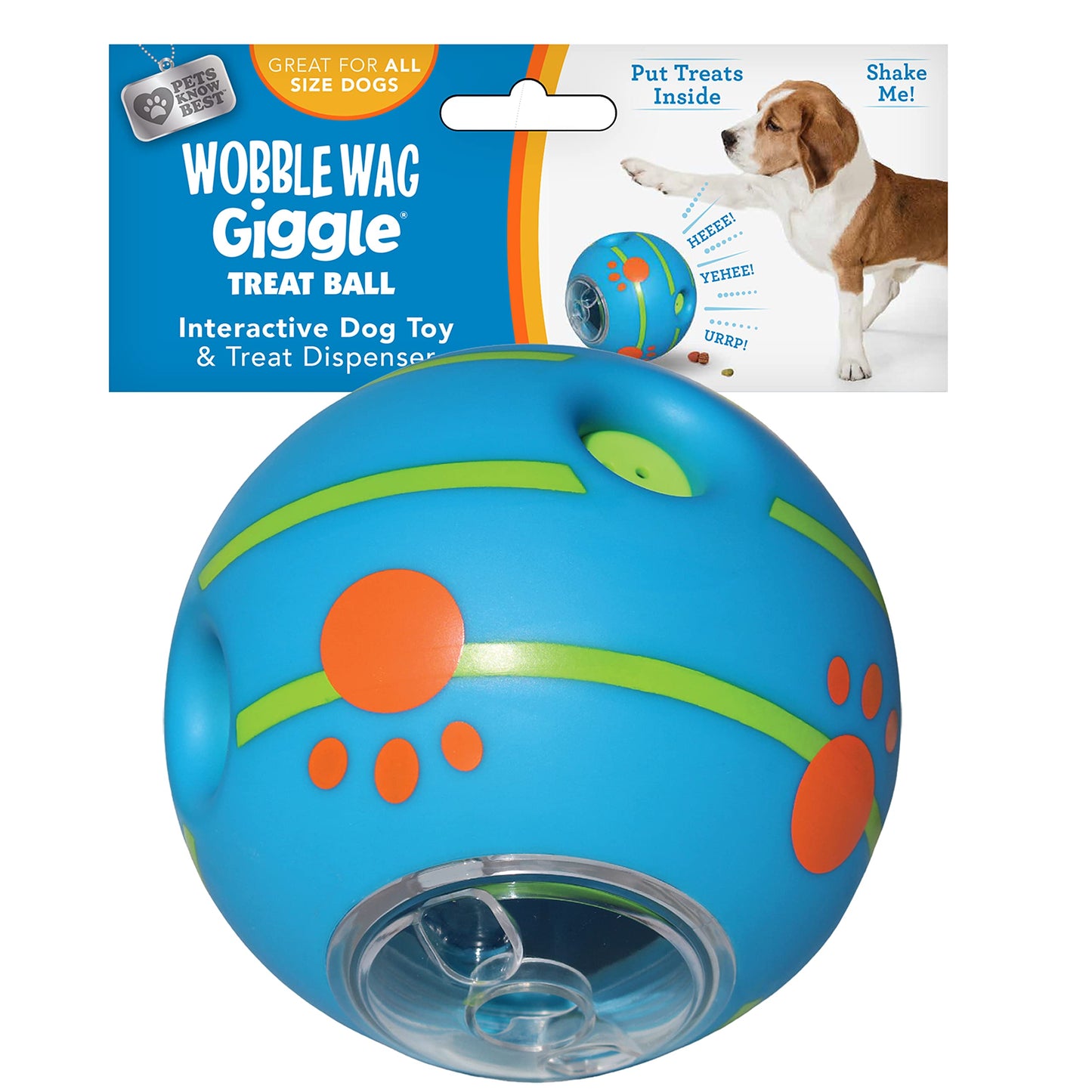 Wobble Wag Giggle Treat Ball- Interactive Dog Toy & Treat Dispenser