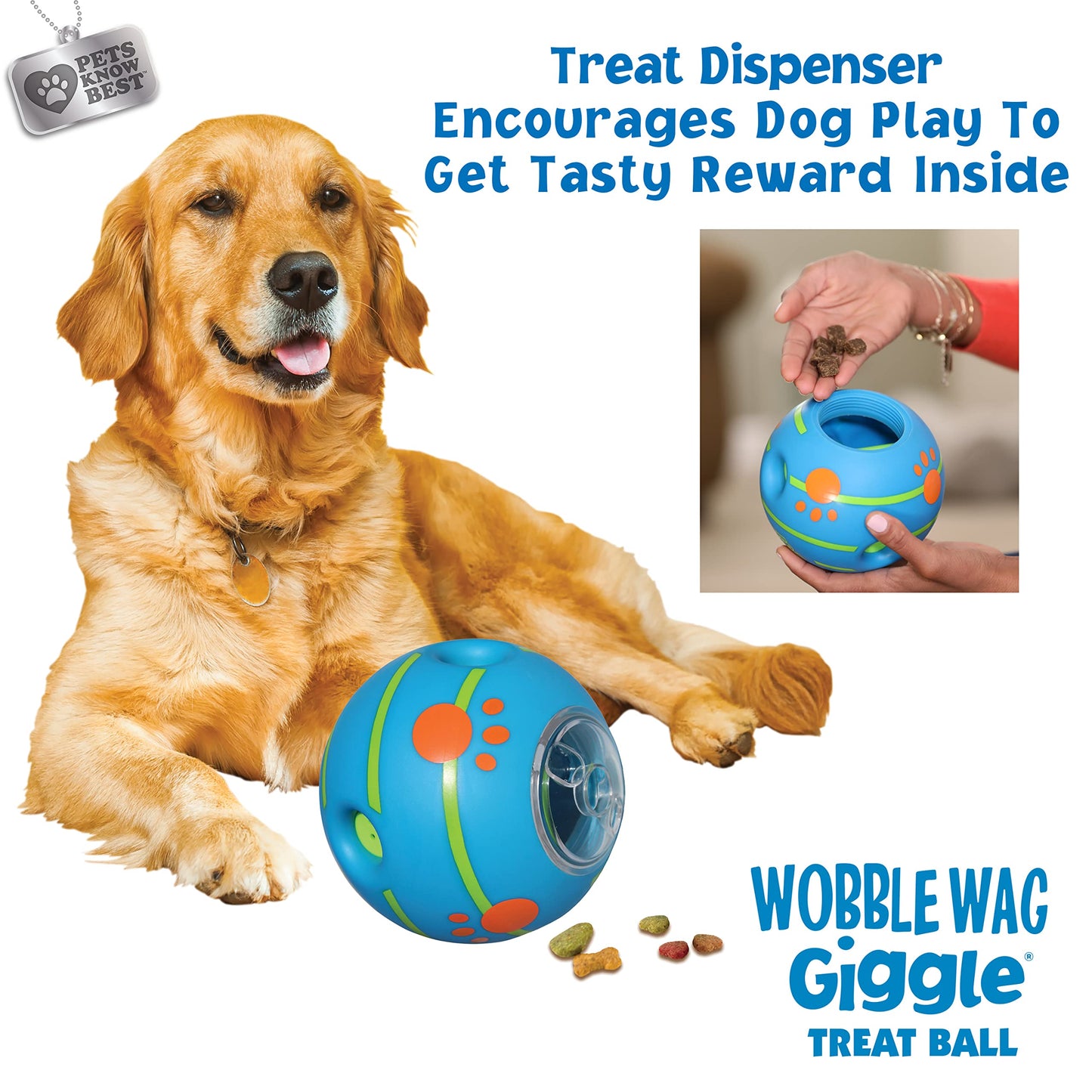 Wobble Wag Giggle Treat Ball- Interactive Dog Toy & Treat Dispenser